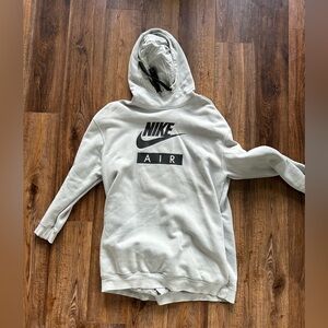 Nike Long Hoodie. Size small. Light Blue grey color